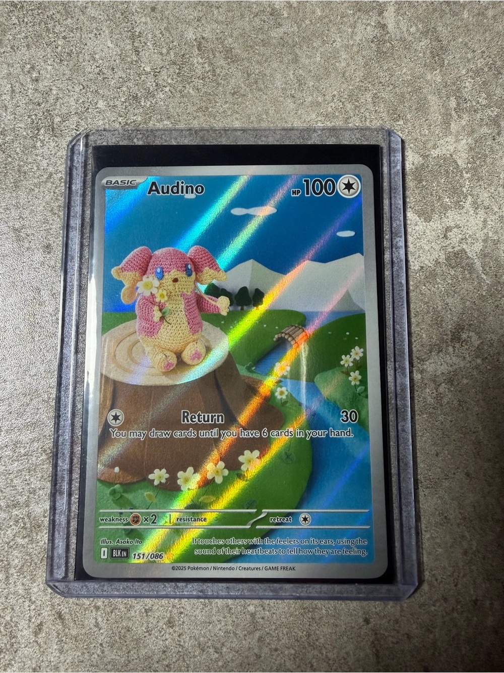 Pokemon Audino IIIustration Rare Card 151/086 - Basic HP 100